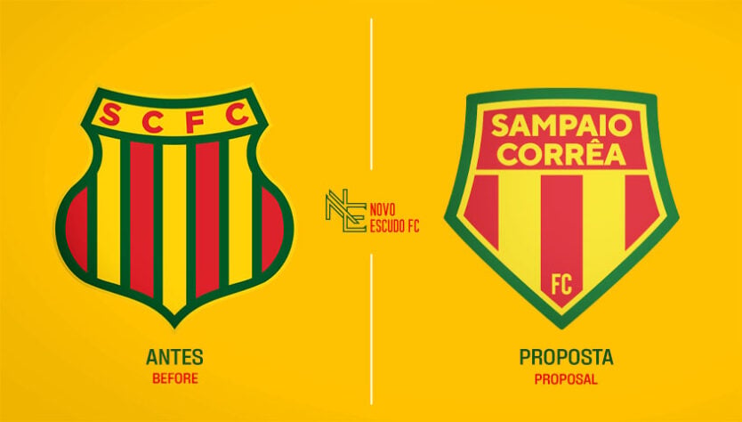 Proposta de mudança para o escudo do Sampaio Corrêa, por Vinicius Bianezzi.