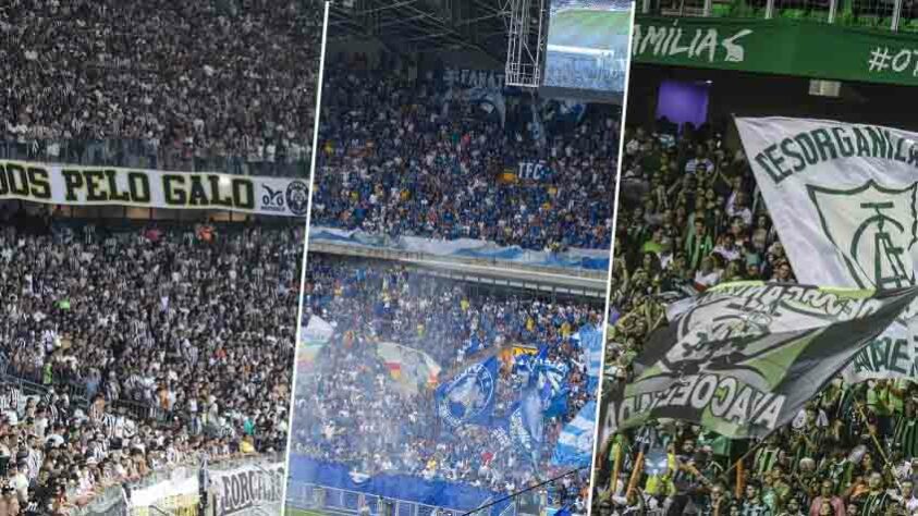 Panorama da pesquisa O Globo/Ipec sobre as torcidas atualmente (percentuais contabilizando toda a população do Brasil, não apenas Belo Horizonte) - Cruzeiro: 3,1% / Atlético-MG: 2,1% / América-MG: 0,4%