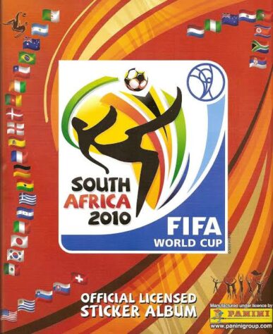 Capa do álbum da Copa do Mundo de 2010, na África do Sul.