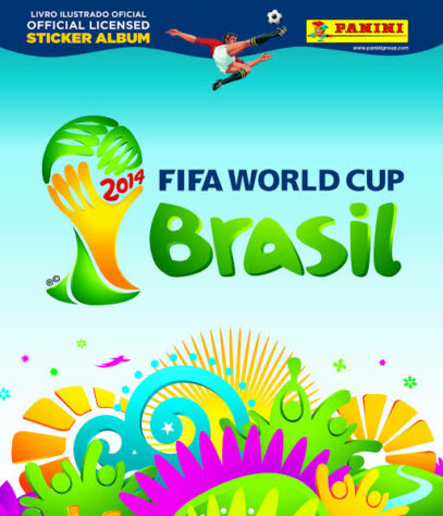 Capa do álbum da Copa do Mundo de 2014, no Brasil.