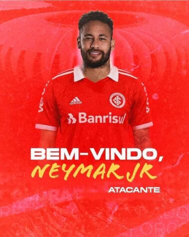 Qual será o futuro de Neymar? Torcedores do Internacional colocar craque vestindo a camisa do clube.