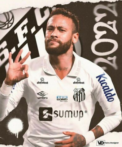 A camisa do Santos veste bem demais em Neymar. Concordam?