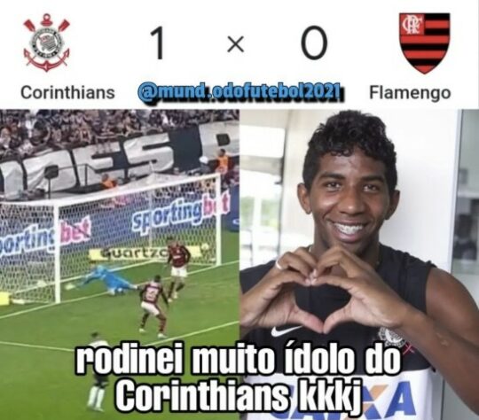 Brasileirão: os melhores memes de Corinthians 1 x 0 Flamengo, com gol contra de Rodinei.