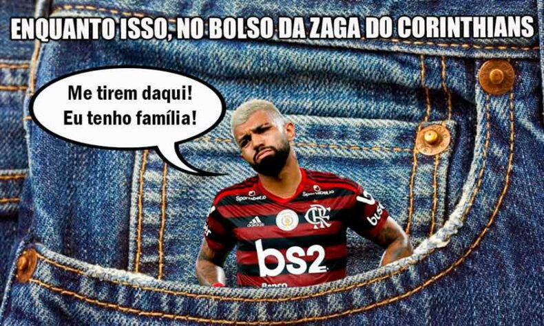 Autor do gol contra que deu a vitória ao Corinthians, Rodinei protagonizou os memes que fizeram sucesso nas redes sociais após o clássico. Gabigol também não escapou das provocações e até Benedetto foi lembrado. Veja na galeria! (Por Humor Esportivo)