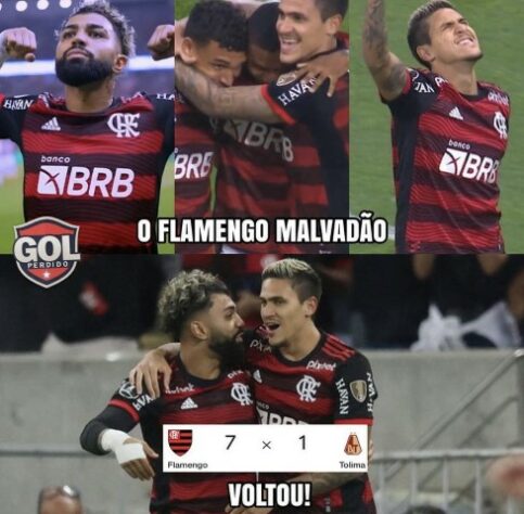 Libertadores: os melhores memes da goleada por 7 a 1 do Flamengo diante do Tolima.