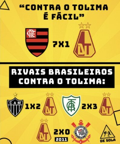 Libertadores: os melhores memes da goleada por 7 a 1 do Flamengo diante do Tolima.