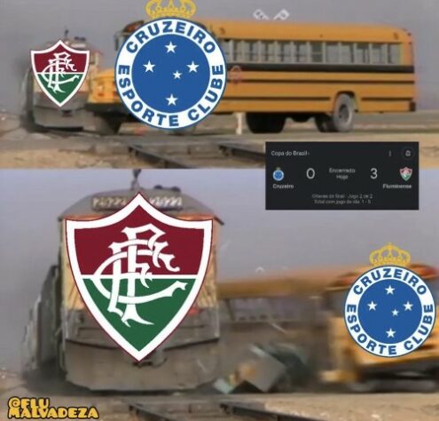 Eliminação do Cruzeiro na Copa do Brasil foi prato cheio para provocações dos torcedores do Fluminense.