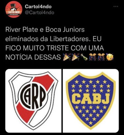 Memes provocam equipes argentinas após eliminações precoces na Libertadores.