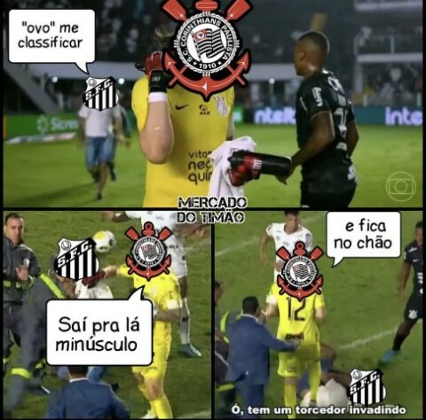 Corinthians elimina o Santos da Copa do Brasil e faz a alegria dos torcedores na web.