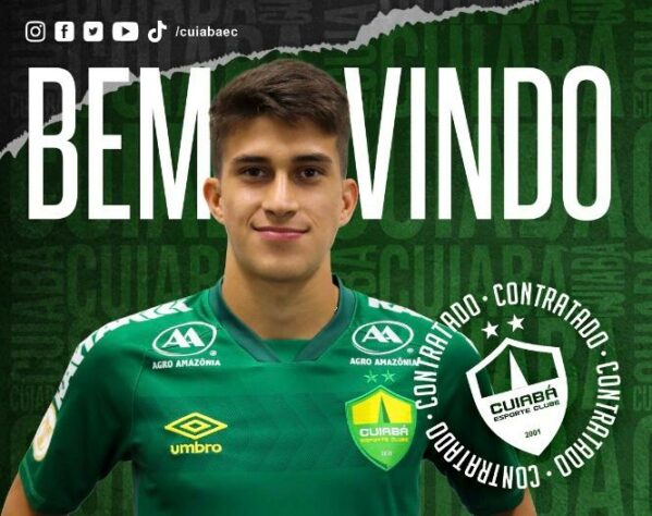 Gabriel Pirani (20 anos) - Posição: meia - Clube: Cuiabá - Contrato até dezembro de 2022