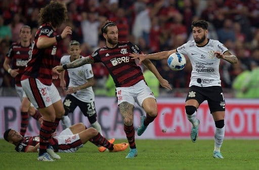3º lugar - Flamengo 1 x 0 Corinthians - 2º jogo das quartas de final da Libertadores 2022 - Público pagante: 62.802 - Estádio: Maracanã