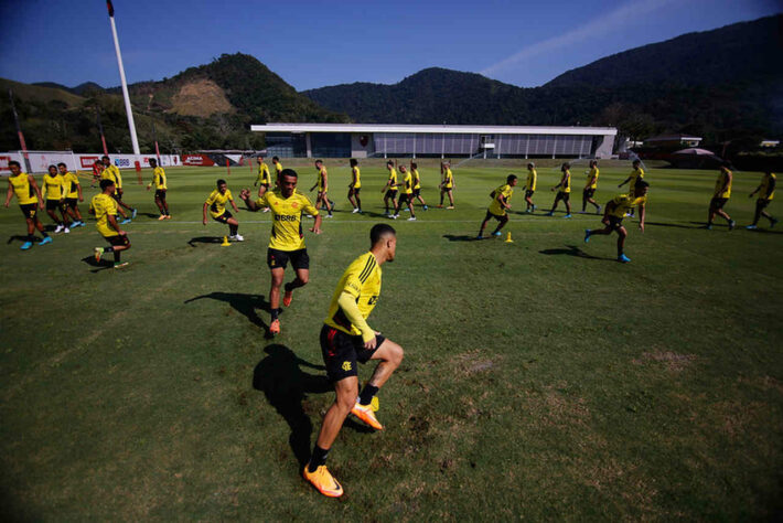 Foi o primeiro treino após a vitória de 2 a 0 sobre o Corinthians, fora de casa, pelas quartas de final da Libertadores.