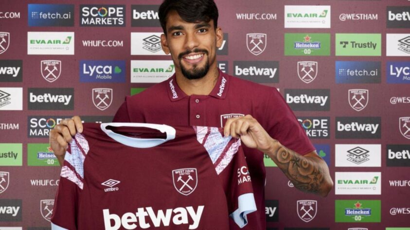 6º lugar: Lucas Paquetá (meia - 25 anos) - do Lyon (FRA) para o West Ham (ING) por 42,95 milhões de euros (R$ 221,9 milhões)