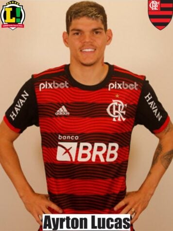 AYRTON LUCAS - 5,5 - Um dos melhores do Flamengo, tentou muito pelo lado esquerdo, sempre chegando no fundo. Fez boas combinações com Gabi e não sofreu na defesa. 