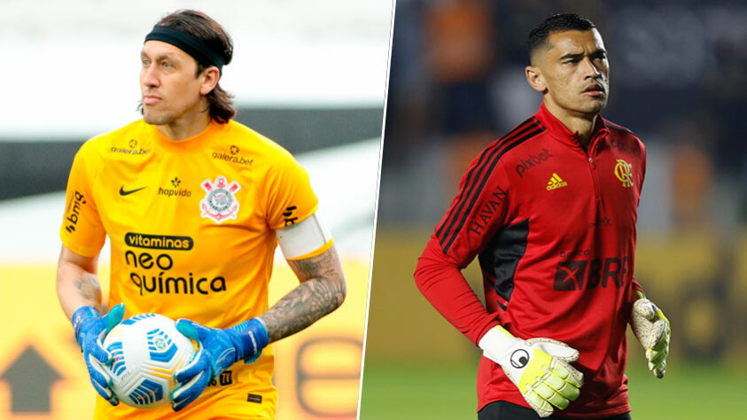 Goleiro: Cássio (Corinthians) x Santos (Flamengo)