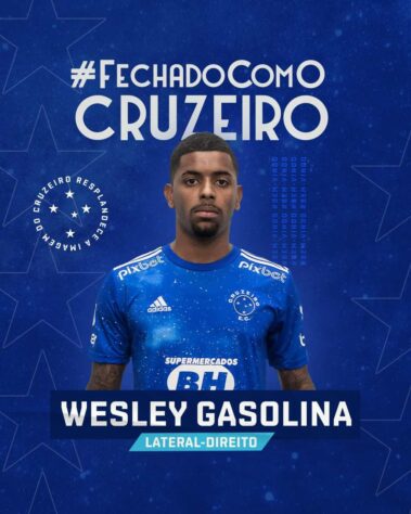 FECHADO - O Cruzeiro anunciou a contratação do lateral-direito Wesley Gasolina. O jogador, que estava emprestado pela Juventus ao Sion, da Suíça, chega em definitivo, com contrato até o fim de 2024.