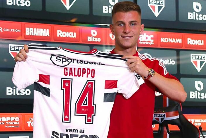 SÃO PAULO - Quem chegou: Galoppo (Banfield), Nahuel Bustos (Manchester City) e Felipe Alves (Fortaleza) / Quem saiu: Gabriel Sara (Norwich), Rigoni (Austin) e Marquinhos (Arsenal)