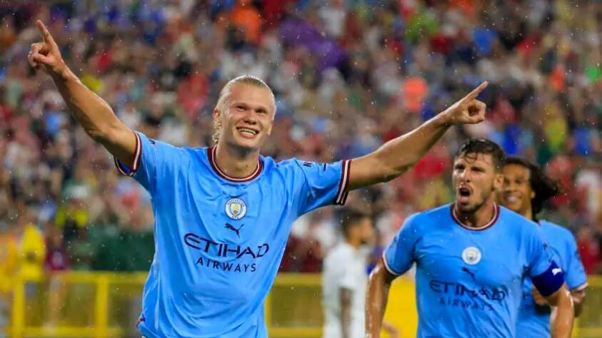 6º lugar: MANCHESTER CITY - 121,75 milhões de euros (R$ 621,6 milhões) - Jogadores contratados: Erling Haaland (foto), Kalvin Phillips, Sergio Gómez, Stefan Ortega e Julián Álvarez