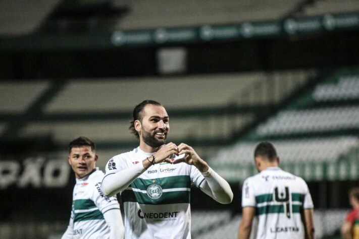 18º lugar: CORITIBA (22 pontos) - 23 jogos - Libertadores: 0.022% / Sul-Americana: 2.9% / Rebaixamento: 65.2%