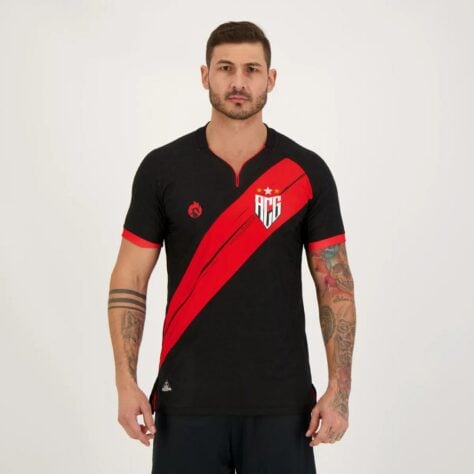 Terceira camisa do Atlético-GO / Fornecedora de material esportivo: Dragão Premium (marca própria)