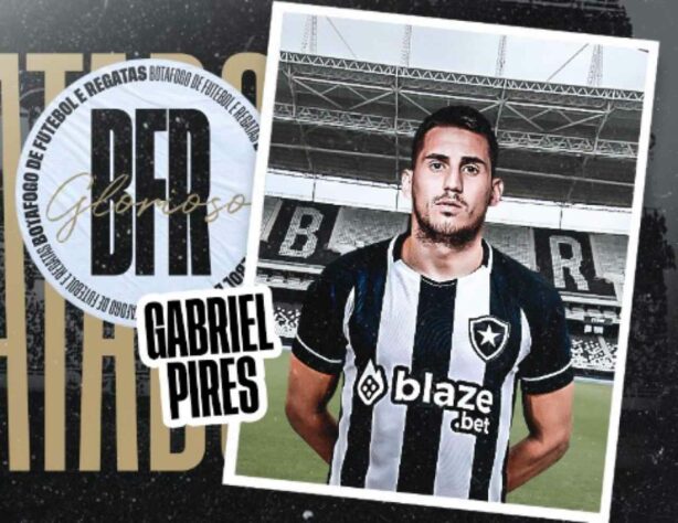 FECHADO - Gabriel Pires é jogador do Botafogo. Aos 28 anos, o meia chega ao Glorioso por empréstimo junto ao Benfica até o final de junho de 2023, podendo ser prorrogado até o final de dezembro do mesmo ano. Alvinegro desde criança, o atleta é o quinto reforço do clube na janela de transferência, que se encerra no dia 15.