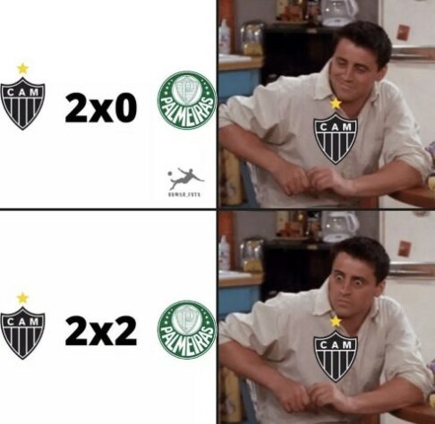 Os melhores memes do empate entre Atlético-MG e Palmeiras pelas quartas de final da Libertadores.