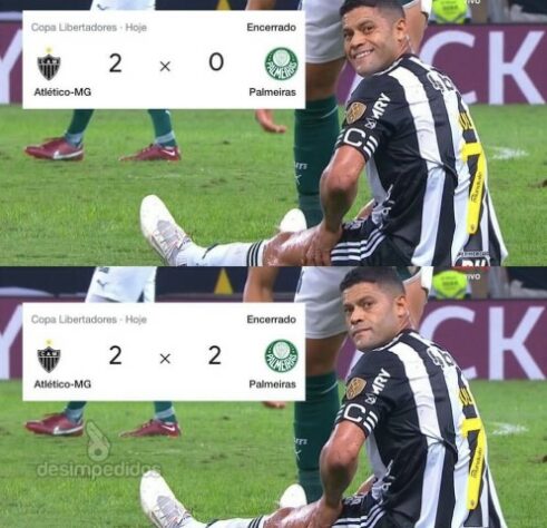 Os melhores memes do empate entre Atlético-MG e Palmeiras pelas quartas de final da Libertadores.