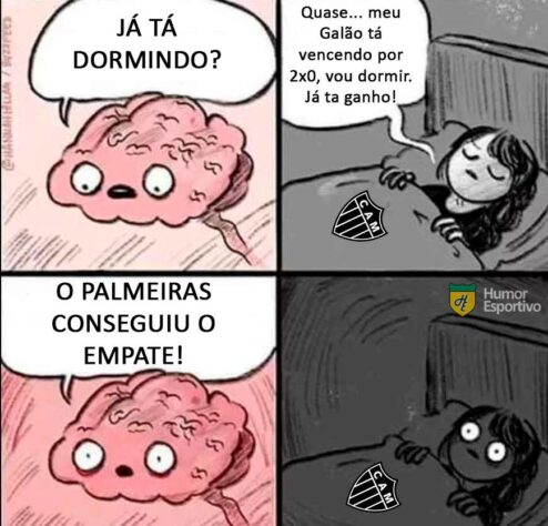 Os melhores memes do empate entre Atlético-MG e Palmeiras pelas quartas de final da Libertadores.