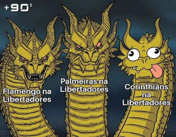 Web faz memes com vitória do Flamengo e eliminação do Corinthians da Libertadores.