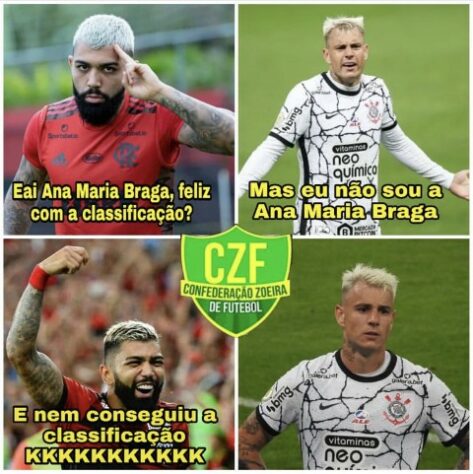 Web faz memes com vitória do Flamengo e eliminação do Corinthians da Libertadores.