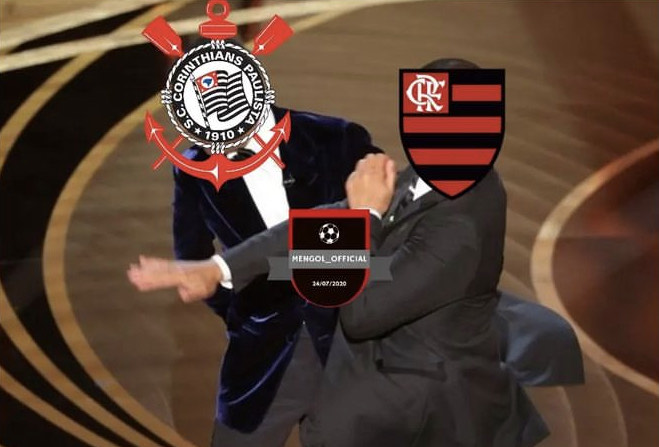 Web faz memes com vitória do Flamengo e eliminação do Corinthians da Libertadores.