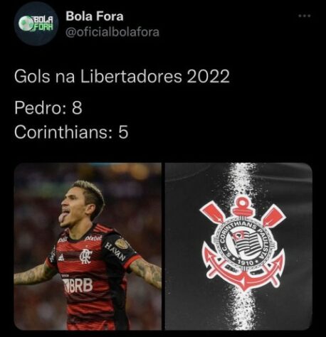 Web faz memes com vitória do Flamengo e eliminação do Corinthians da Libertadores.