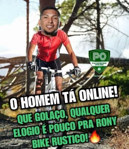 Golaço de bicicleta de Rony no empate entre Palmeiras e Fluminense rendeu memes na web.