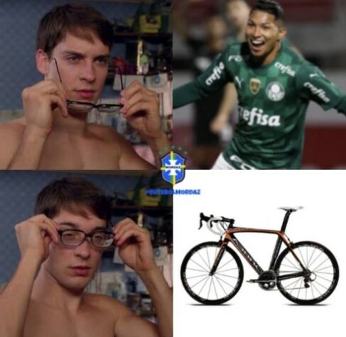 Golaço de bicicleta de Rony no empate entre Palmeiras e Fluminense rendeu memes na web.