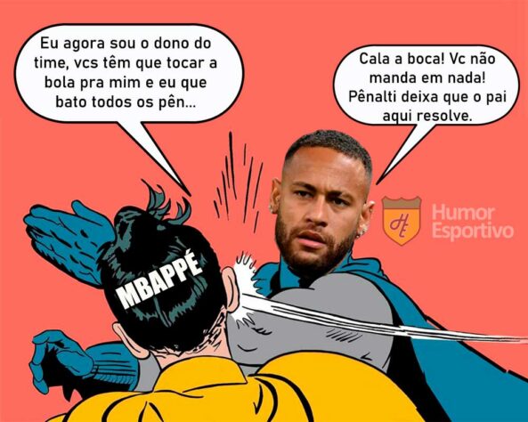 Mbappé e Neymar protagonizam memes após clima indigesto no vestiário do PSG.