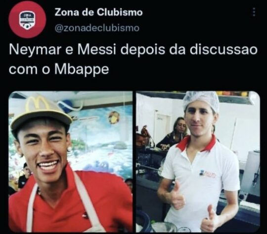 Mbappé e Neymar protagonizam memes após clima indigesto no vestiário do PSG.