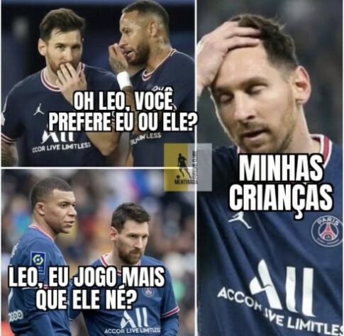 Mbappé e Neymar protagonizam memes após clima indigesto no vestiário do PSG.