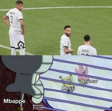 Mbappé e Neymar protagonizam memes após clima indigesto no vestiário do PSG.