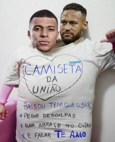 Mbappé e Neymar protagonizam memes após clima indigesto no vestiário do PSG.