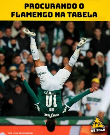 Após empate por 1 a 1 pelo Brasileirão, torcedores de Palmeiras e Flamengo compartilharam provocações nas redes sociais.