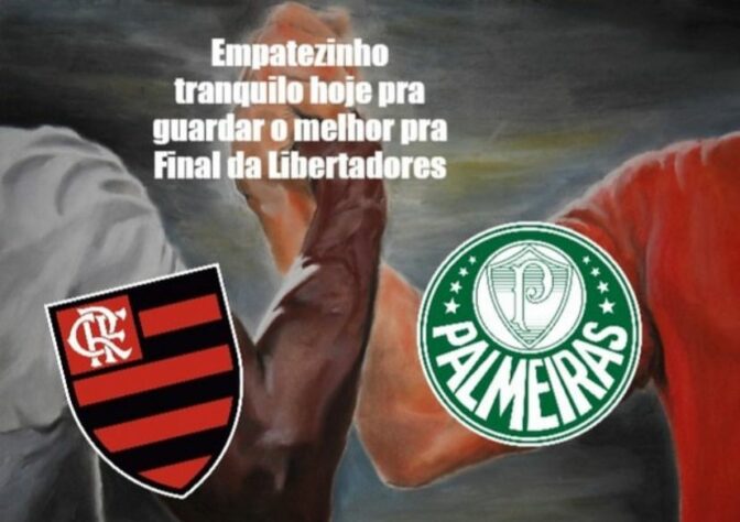 Após empate por 1 a 1 pelo Brasileirão, torcedores de Palmeiras e Flamengo compartilharam provocações nas redes sociais.