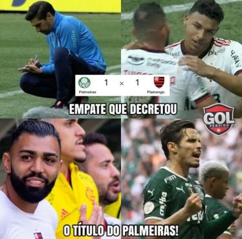 Após empate por 1 a 1 pelo Brasileirão, torcedores de Palmeiras e Flamengo compartilharam provocações nas redes sociais.