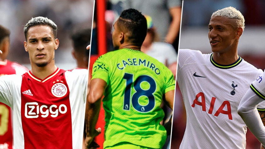 Os brasileiros foram destaques na janela de transferências do início da temporada 2022/23. Recentemente, o Manchester United desembolsou 95 milhões de euros (R$ 490,8 milhões) para contratar o atacante Antony, do Ajax, e torná-lo a maior negociação desta janela. Além dele, muitos outros brazucas estão de casa nova. Confira a lista completa!