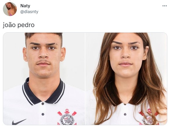 Versões femininas de jogadores do Corinthians.