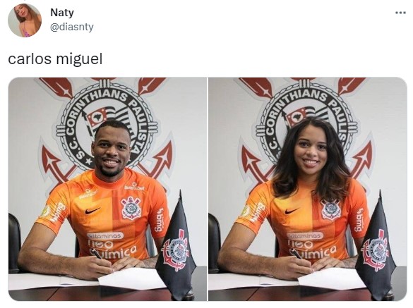 Versão feminina dos jogadores do Corinthians: Carlos Miguel