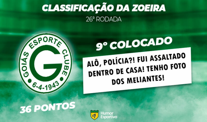 Classificação da Zoeira: 26ª rodada - Goiás 1 x 1 Flamengo