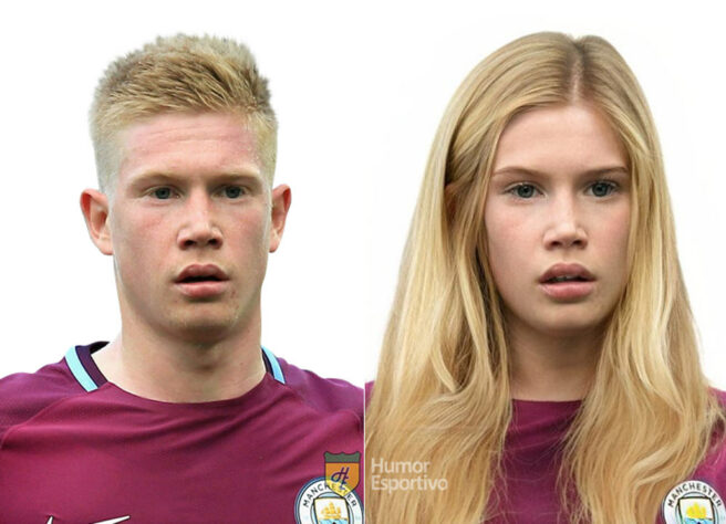 Versão feminina dos jogadores de futebol: De Bruyne.