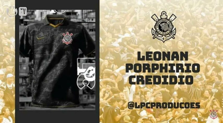 Modelo Leonan Porphirio Credido - Minha inspiração veio da favela, representa o povo corinthiano, cada um de vocês que ganham o mínimo do mínimo e estão aqui torcendo pelo Corinthians, não larga esse time de jeito nenhum. O Corinthians representa todo o povo da favela e por isso criei o morro.