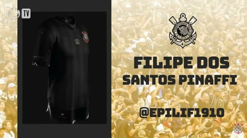 Modelo Filipe dos Santos Pinaffi - Minha inspiração basicamente foi sobre tudo o que aconteceu nos casos de racismo contra o Boca Juniors. Eu achei justo o clube se posicionar nesta oportunidade. Então, por todos os negros que o Corinthians tem, por toda a democracia que o Corinthians tem, eu achei justo recapturar a história dos negros, da África e trazer de alguma forma gráfica isso na camisa.