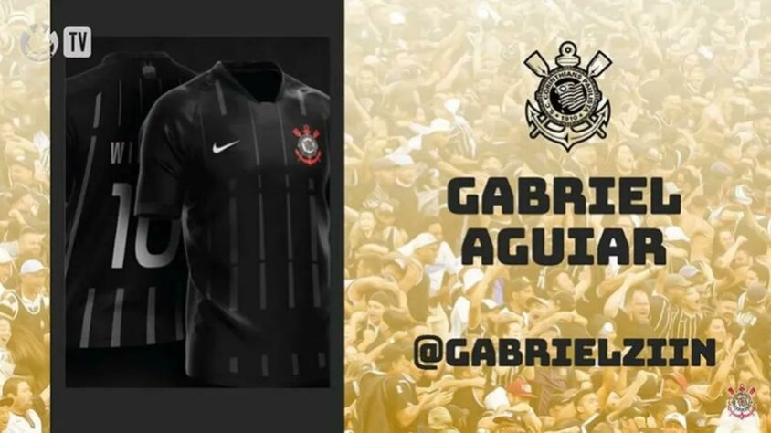 Modelo Gabriel Aguiar - Eu pensei em uma homenagem ao nosso eterno Pacaembu, palco de tantas alegrias para todo torcedor corinthiano. Claro que temos uma casa lindíssima agora, mas o Pacaembu sempre vai estar nos nossos corações. Peguei a fachada frontal do estádio, pensei em umas linhas para fazer essa homenagem.